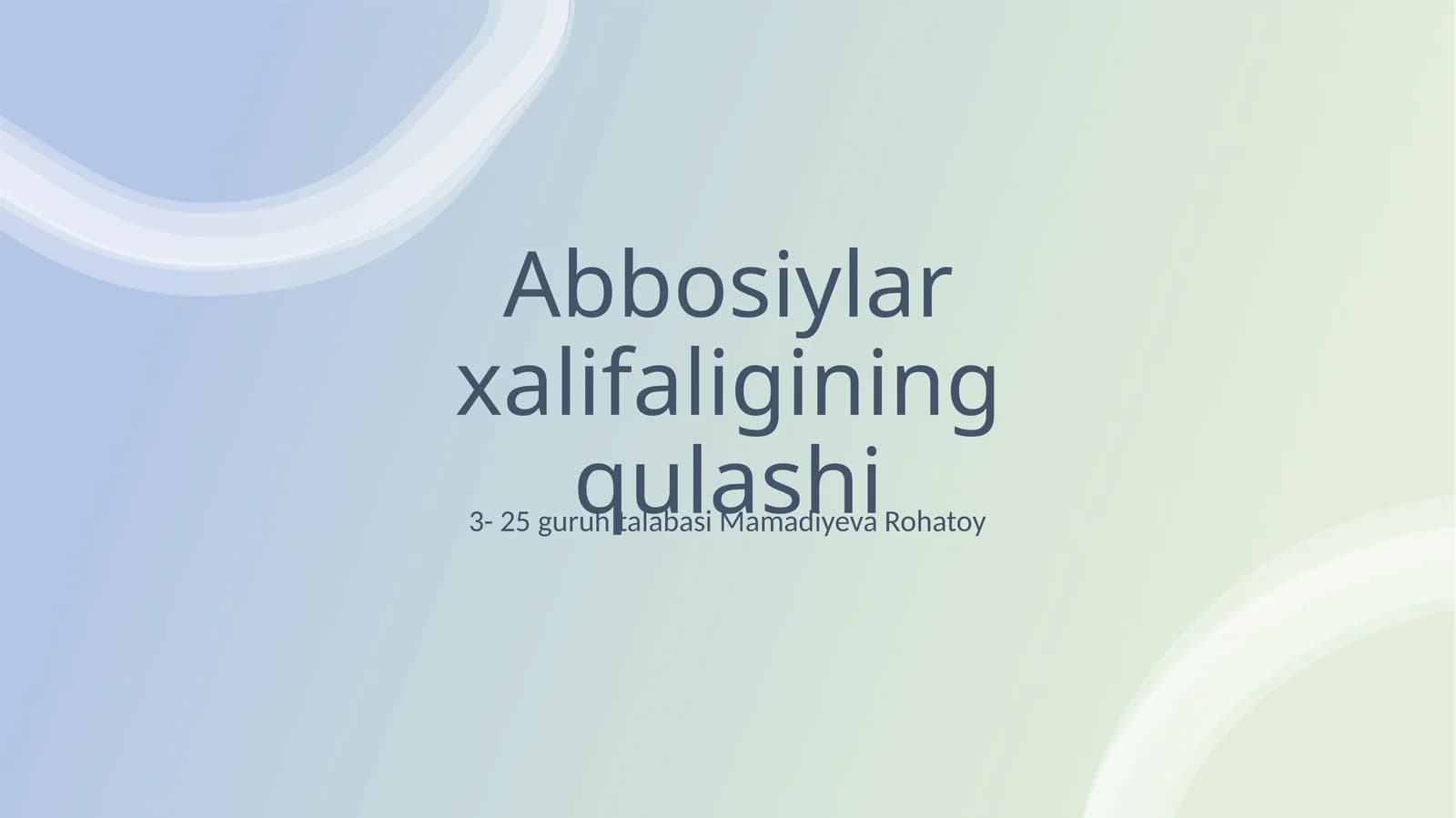 Abbosiylar xalifaligining qulashi