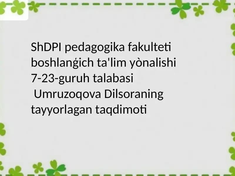Inklyuziv ta'lim metodi va usullari