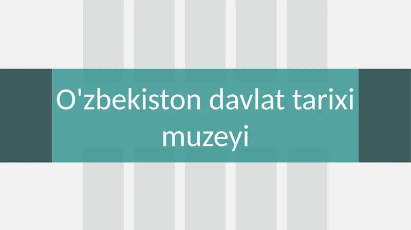 O'zbekiston davlat tarixi Muzeyi
