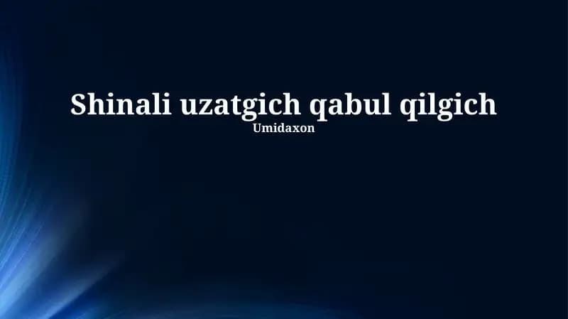 Shinali kengaytma qabul qilgich