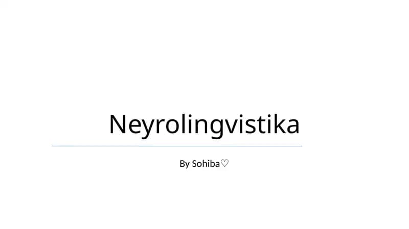 Neyrolingvistika