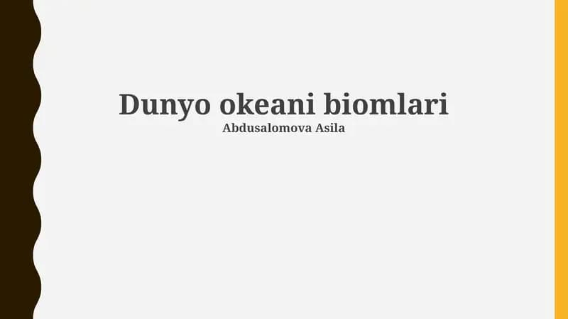 Dunyo okeani biomlari