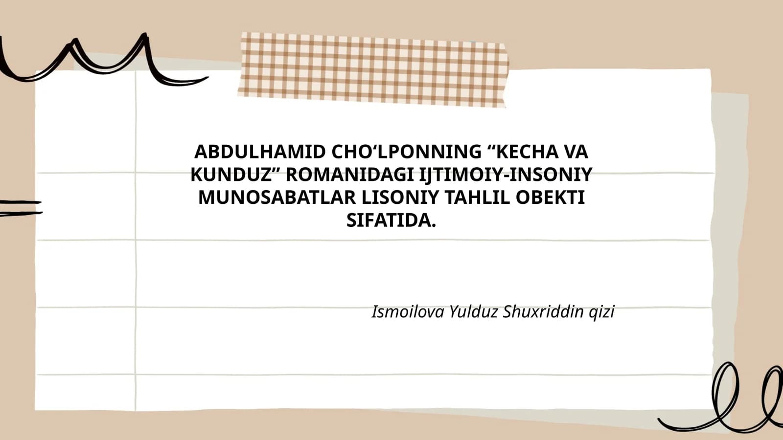 KECHA VA KUNDUZ