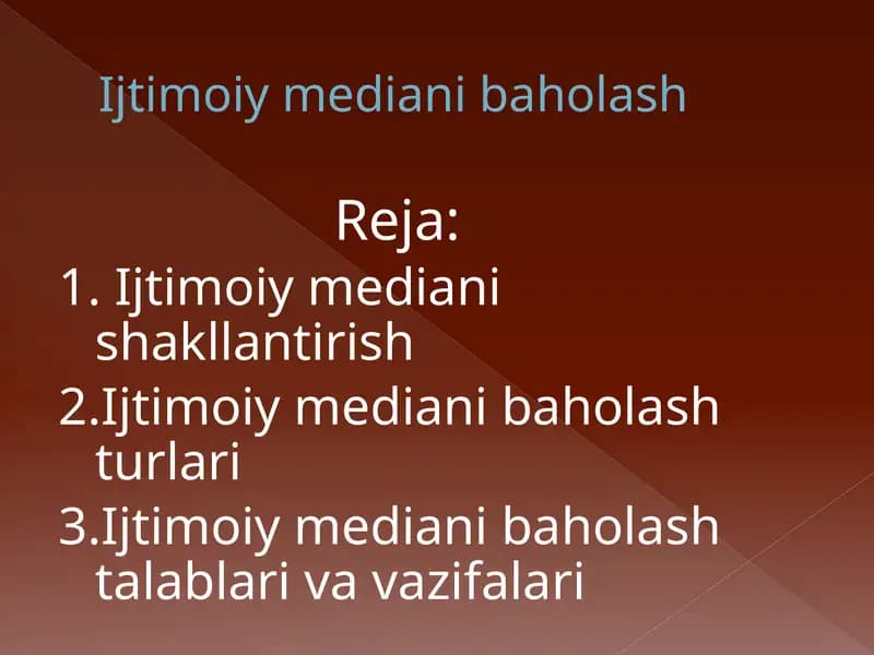 Ijtimoiy mediani baholash