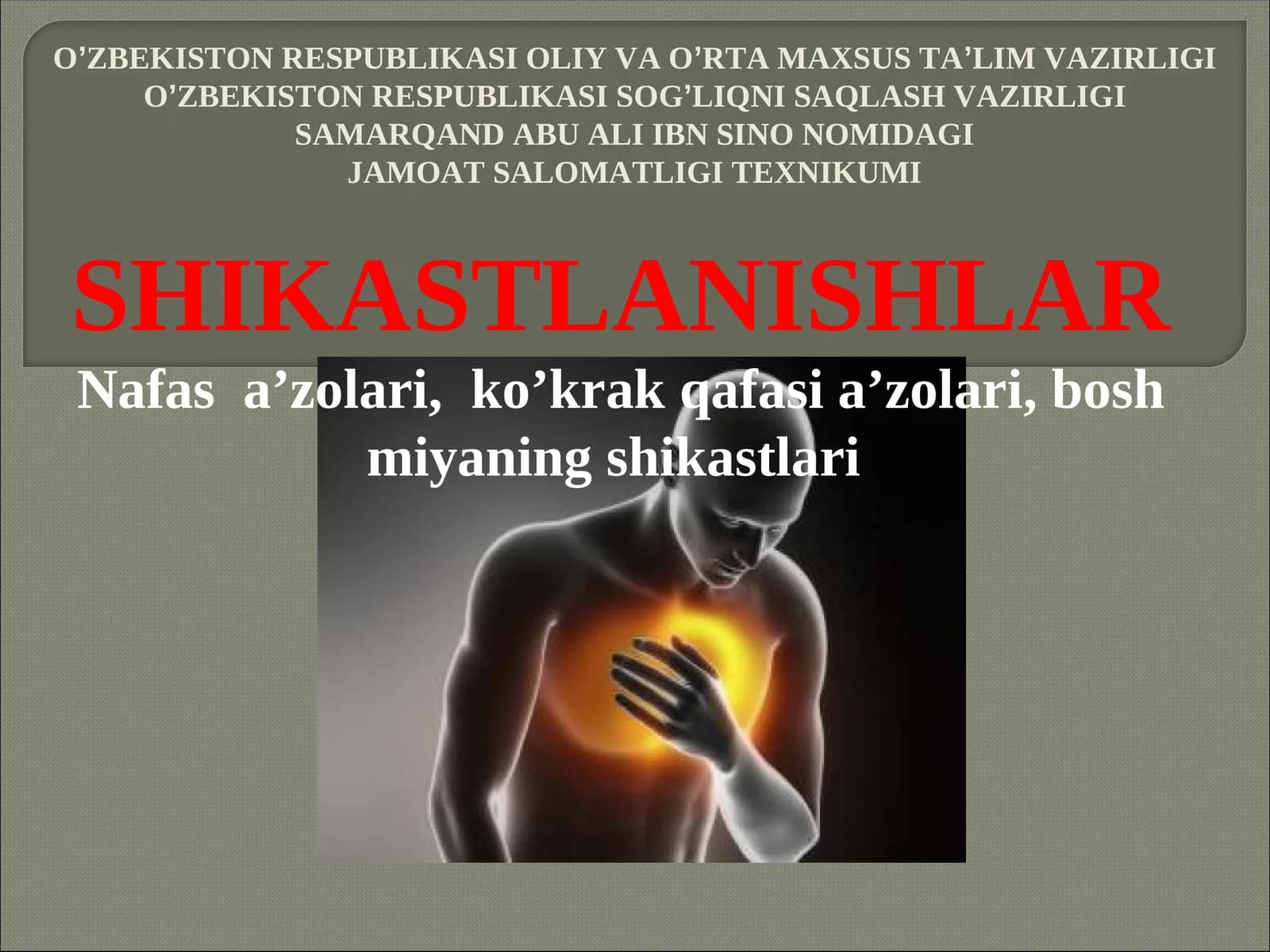 SHIKASTLANISHLAR