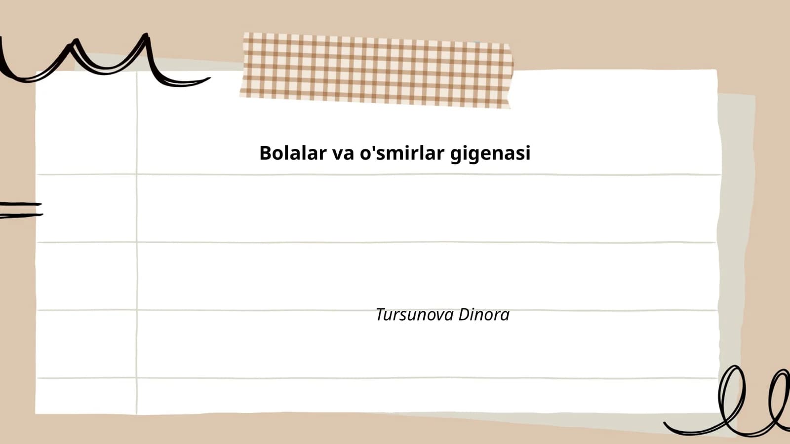 Bolalar va o'smirlar gigenasi