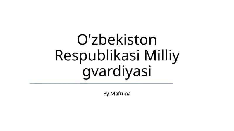 O'zbekiston Respublikasi Milliy gvardiyasi