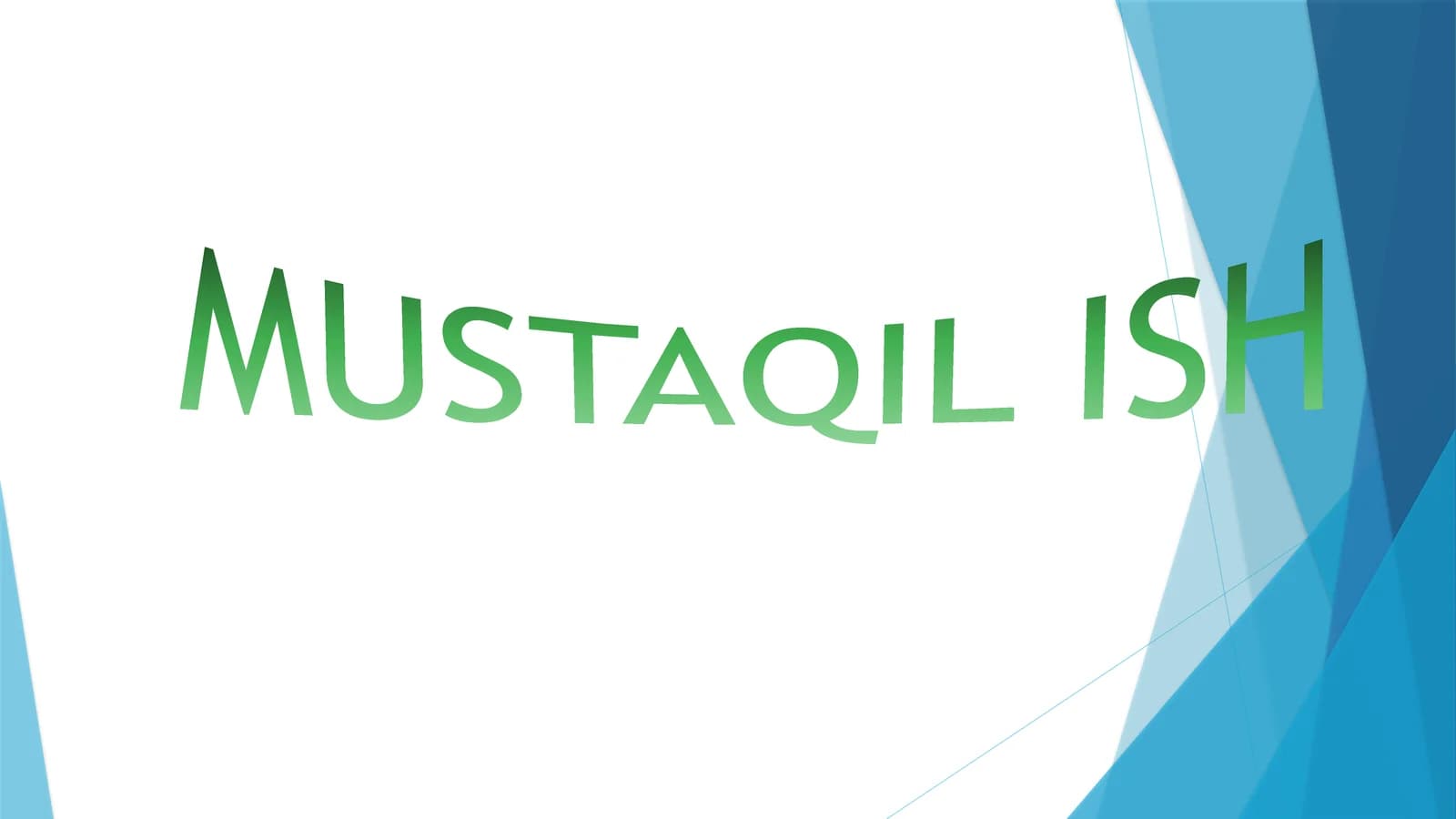 TEZIS KO'RINISHIDAGI MASHG'ULOT ISHLANMALARI