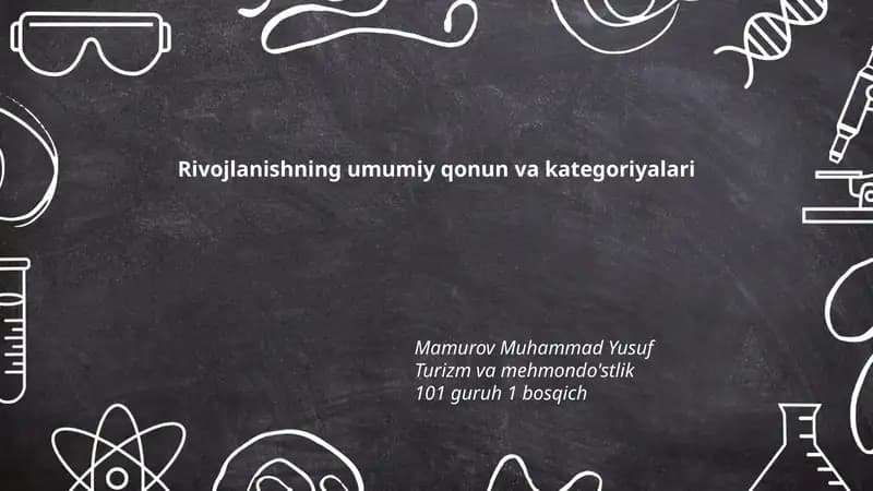 Rivojlanishning umumiy qonun va kategoriyalari