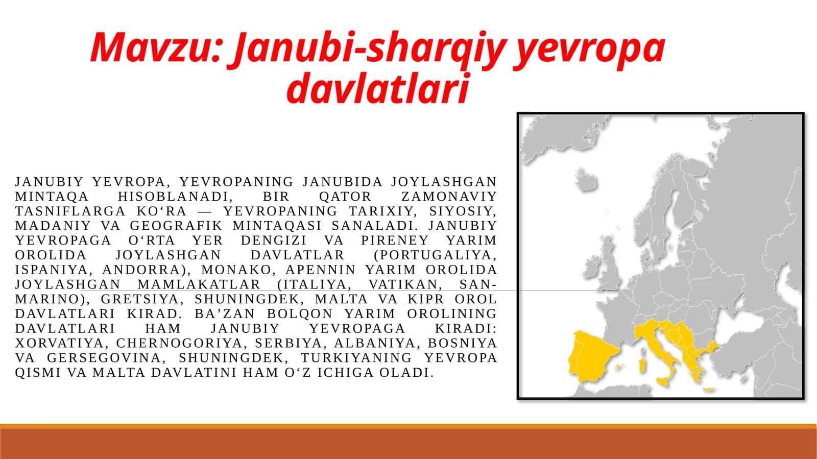 Janubi-sharqiy yevropa davlatlari