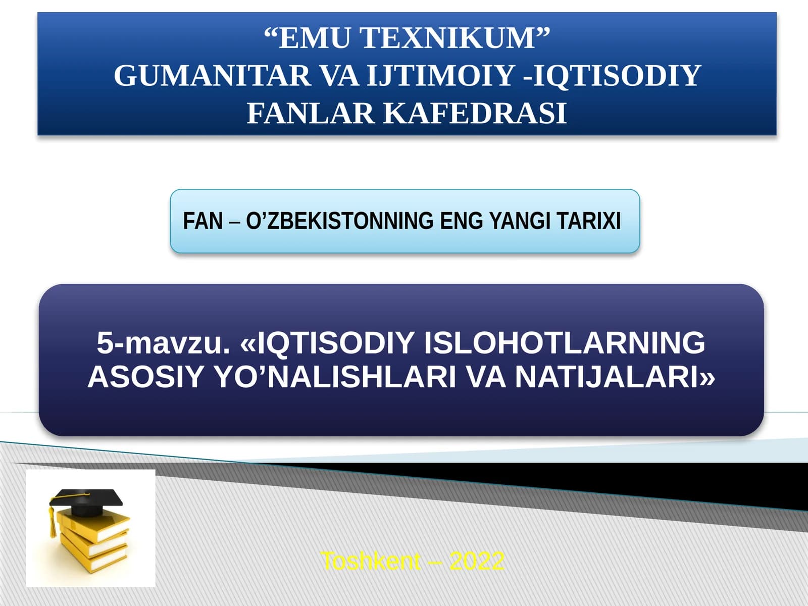 GUMANITAR VA IJTIMOIY -IQTISODIY FANLAR KAFEDRASI Ma’ruzarejasi