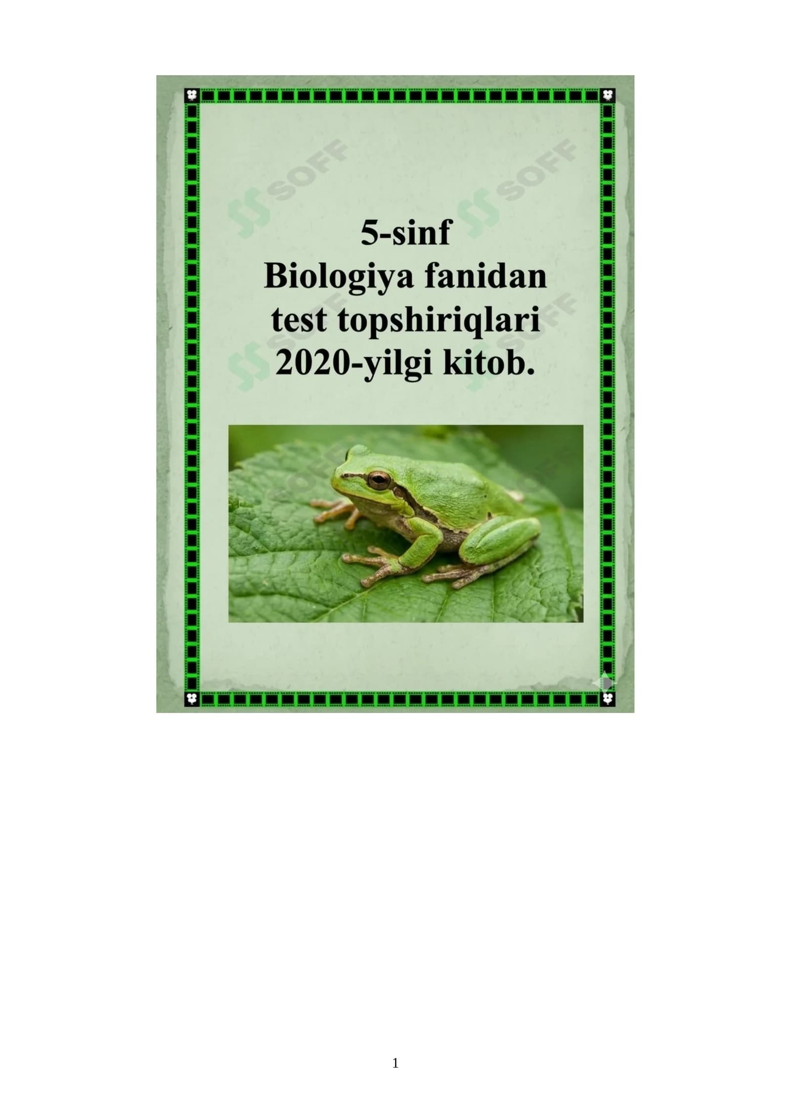 BIOLOGIYA FANIDAN 1000 TA TEST TOPSHIRIQLARI