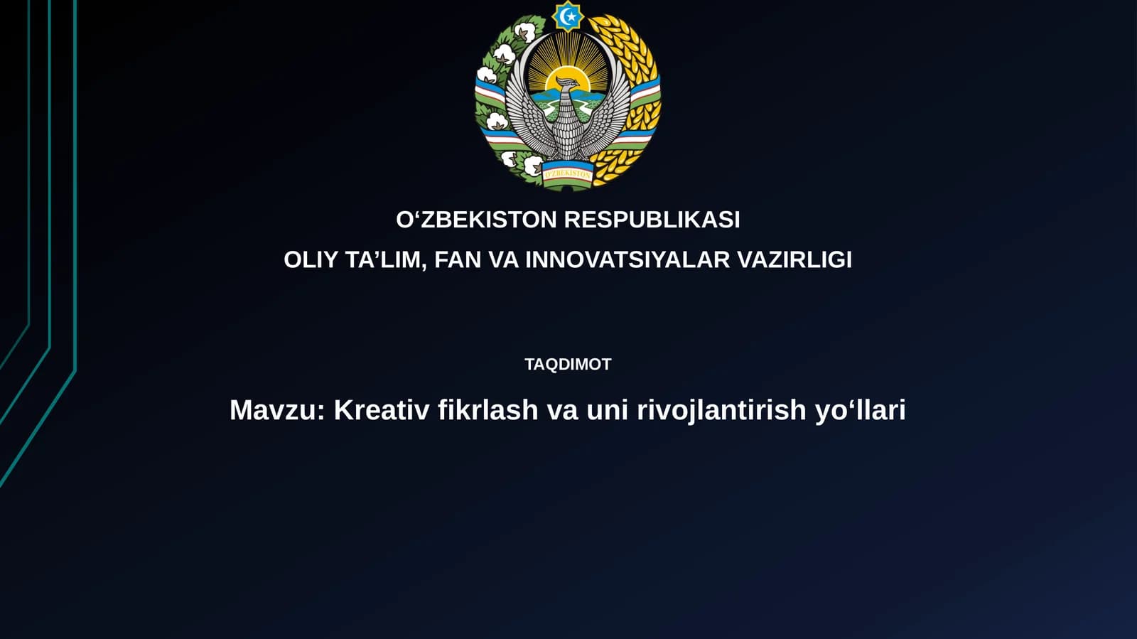 Kreativ fikrlash va uni rivojlantirish yoʻllari