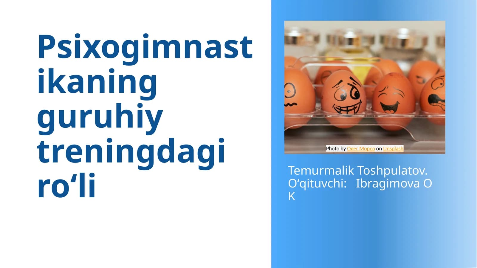 Psixogimnastikaning guruhiy treningdagi roʻli