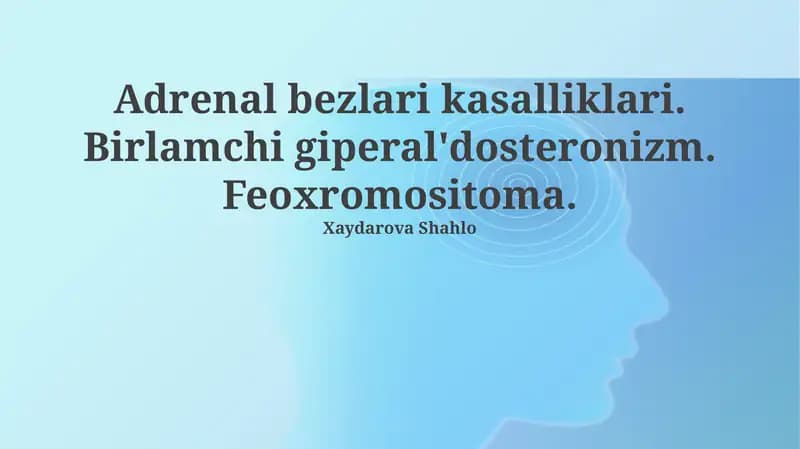 Buyrak Usti Bezi Kasalliklari
