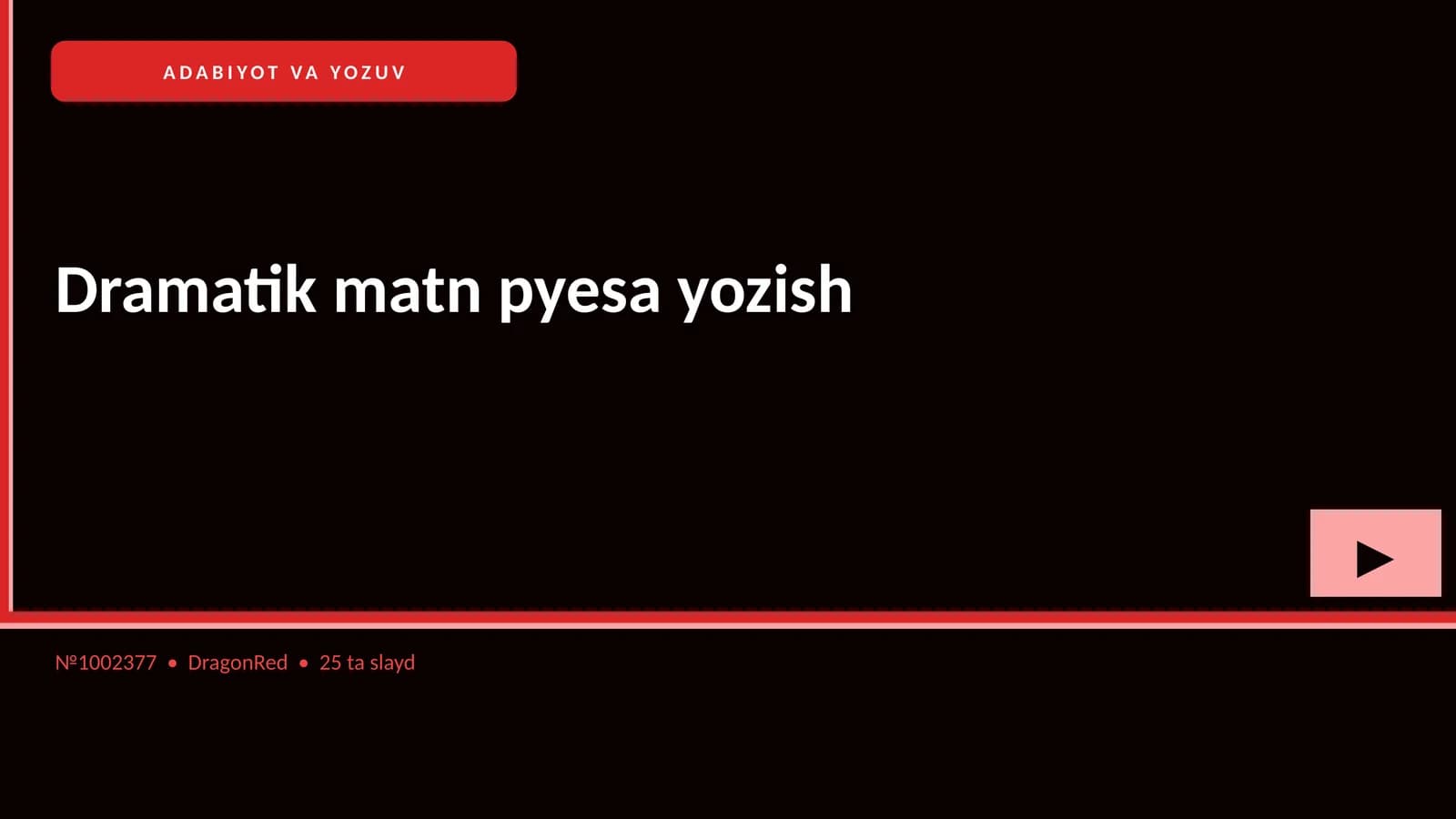 Dramatik matn pyesa yozish