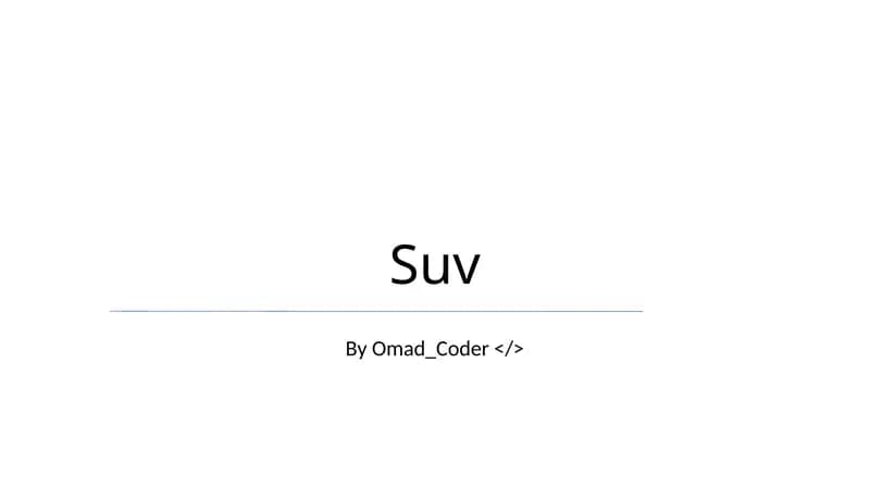 SUVlar