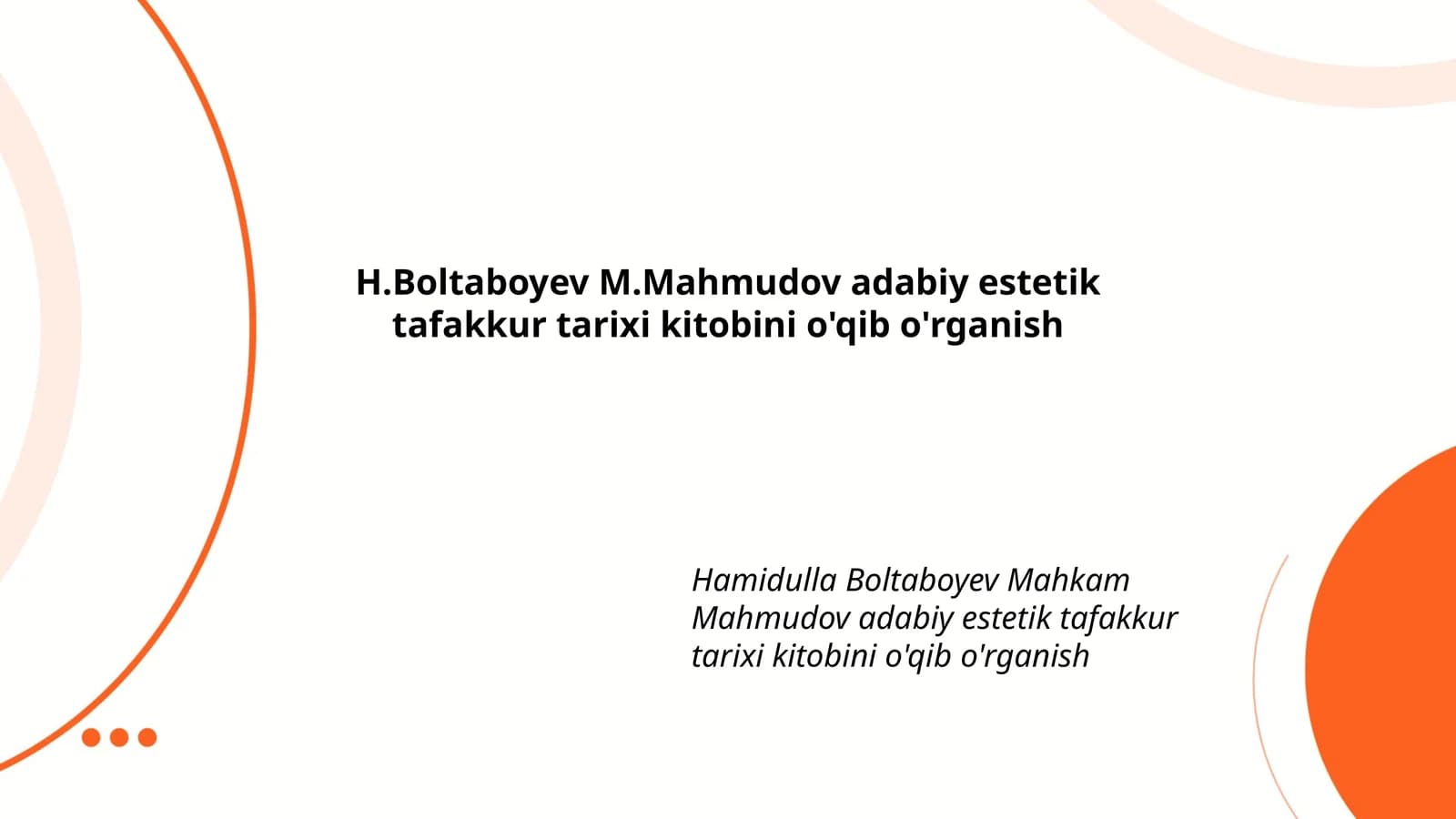 Adabiy estetik tafakkur tarixi kitobi