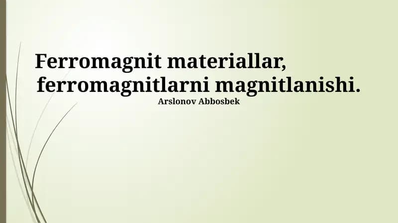 Ferromagnit materiallar