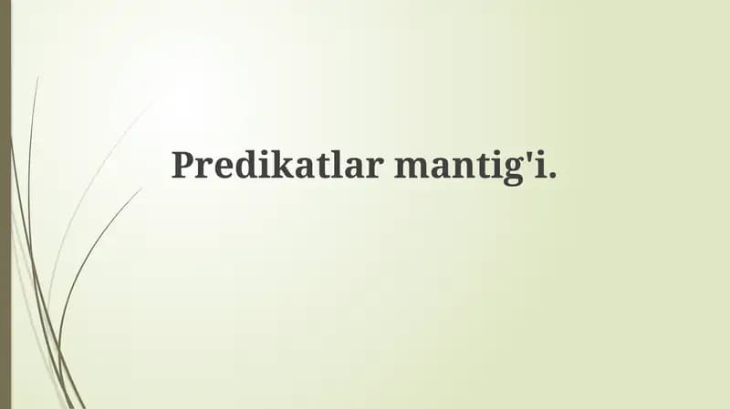 Predikatlarmantig'i