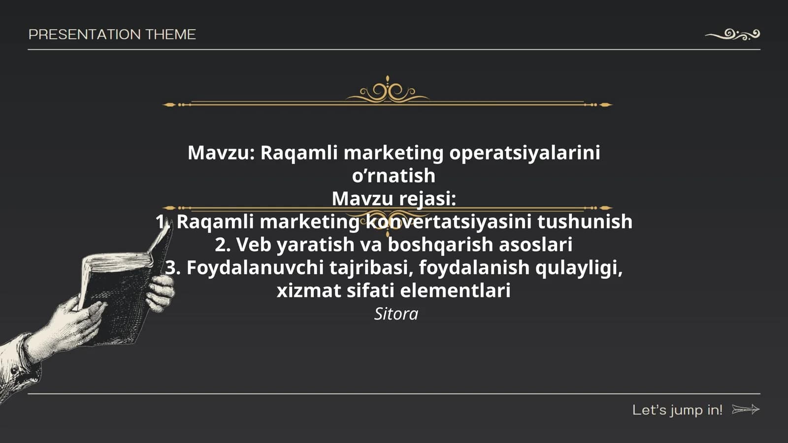 Raqamli marketing operatsiyalarini o’rnatish