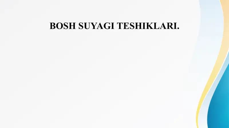BOSH SUYAGI TESHIKLARI   Kranial teshiklar Бош суяги тешиклари  Краниал тешиклар