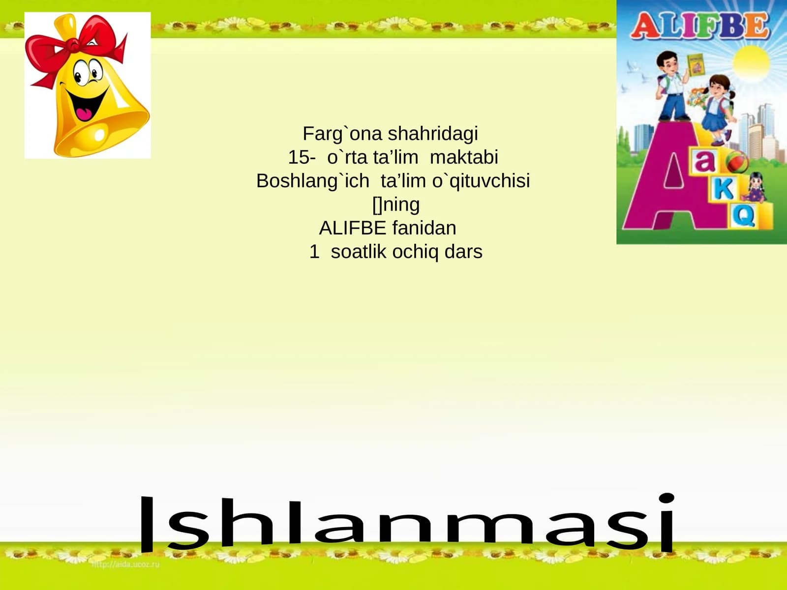 O`tilgan mavzuni so`rash ochiq darsi