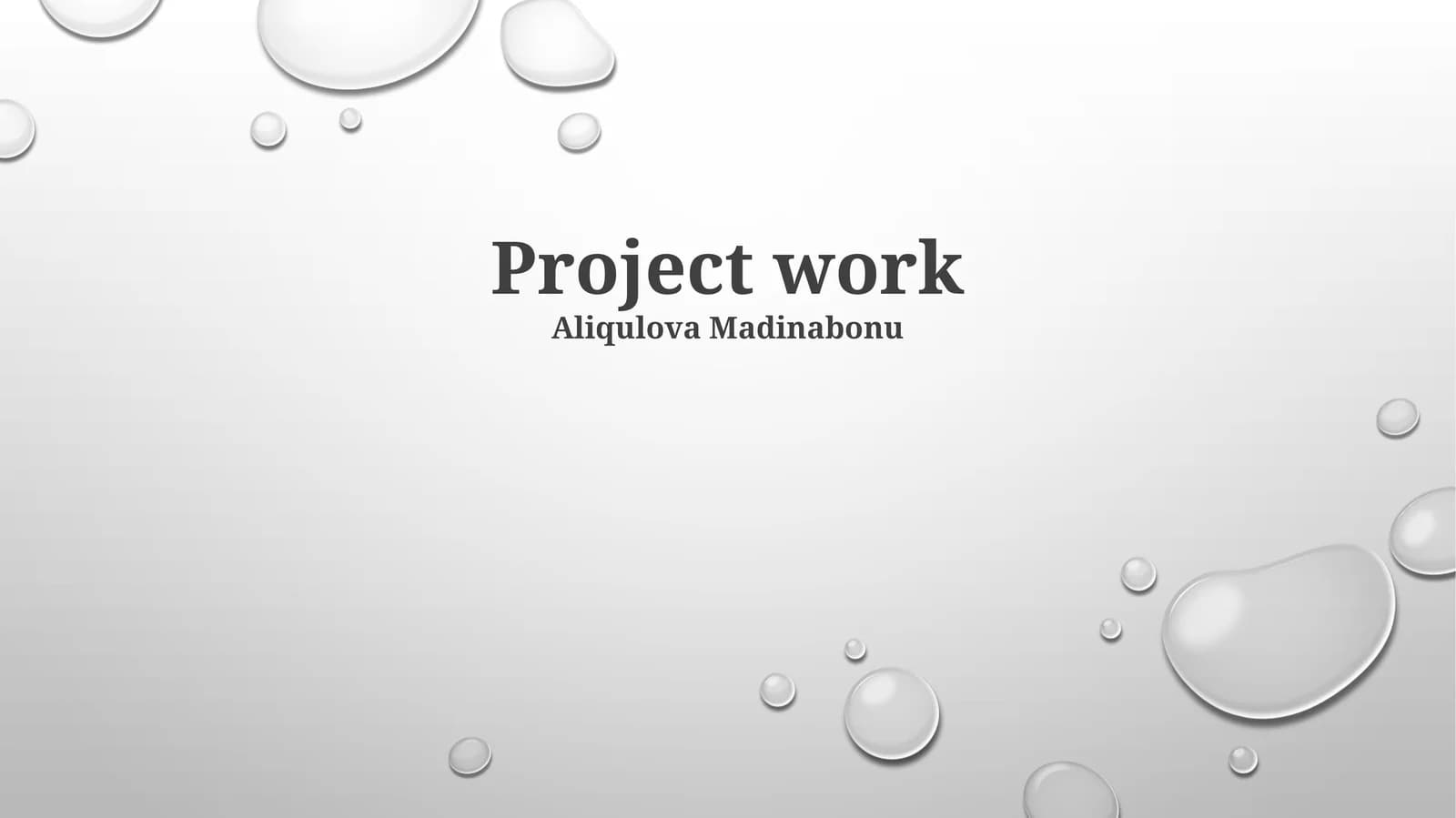 Project work