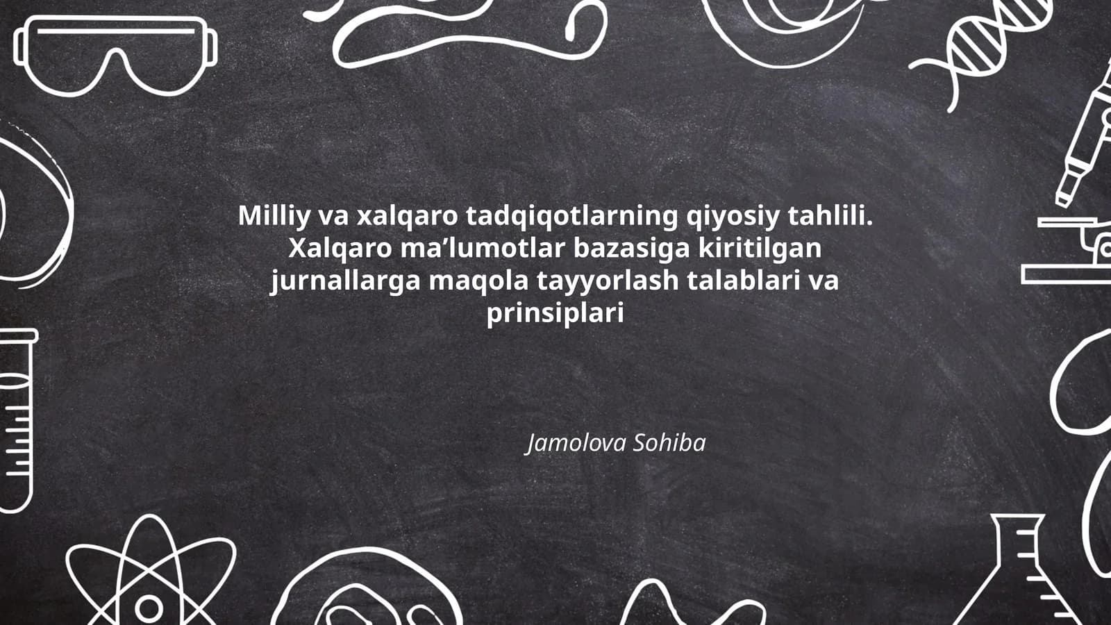 Milliy va xalqaro tadqiqotlarning tahliliy uslublari