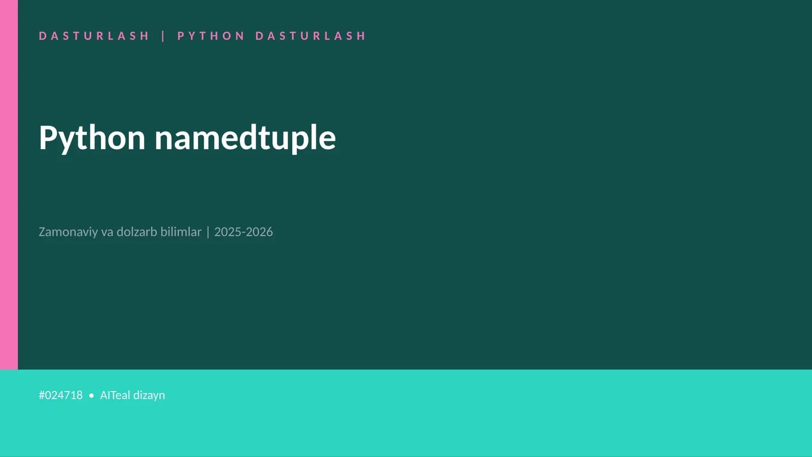 Python namedtuple