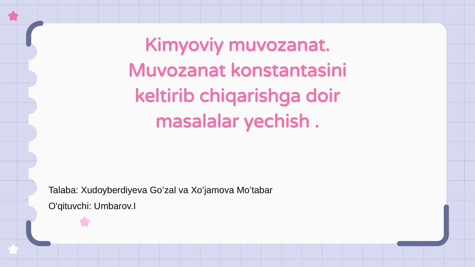 Kimyoviy muvozanat