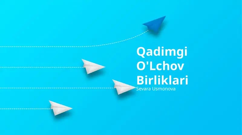 Qadimgi O'Lchov Birliklari