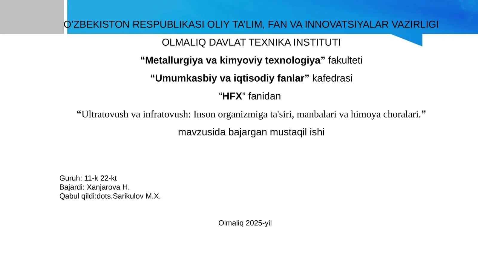 Ultratovush va infratovush: Inson organizmiga ta'siri, manbalari va himoya choralari