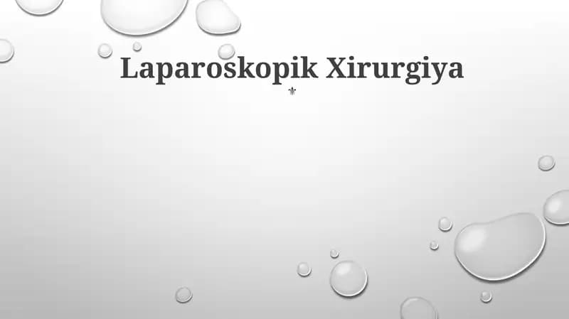 Laparoskopik Xirurgiya