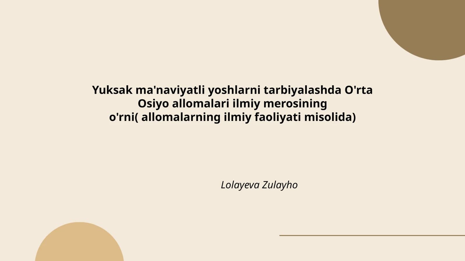 Al-Xorazmiy va matematik merosi