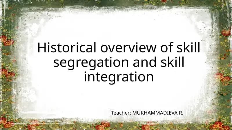 Segregation skill approach in teaching English