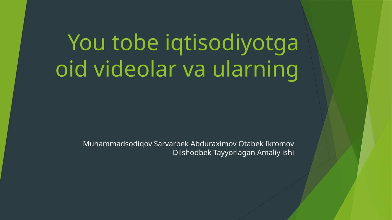Makroiqtisodiyot va mikroiqtisodiy haqida