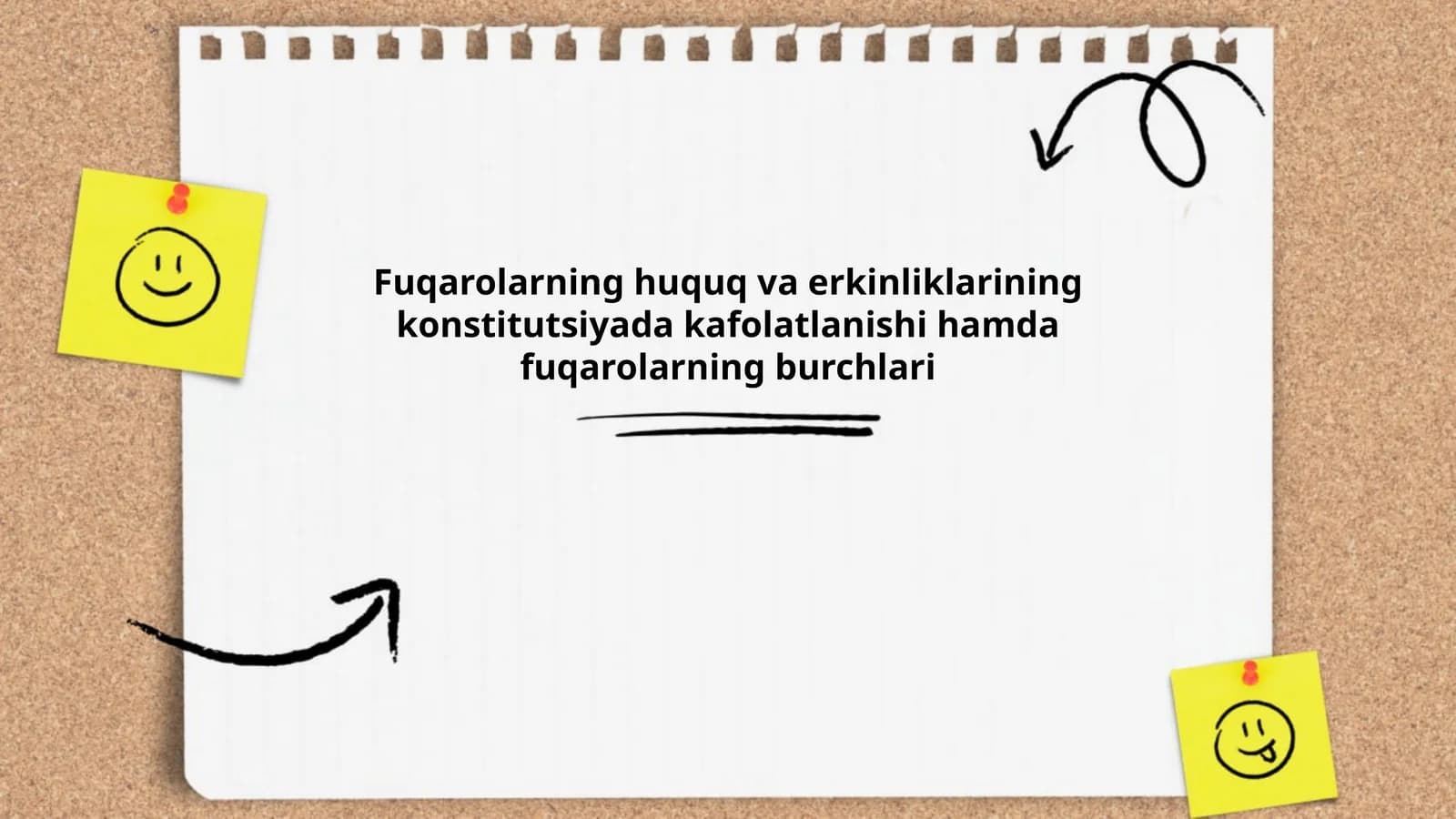 Fuqarolarning huquq va erkinliklarining konstitutsiyada kafolatlanishi hamda fuqarolarning burchlari