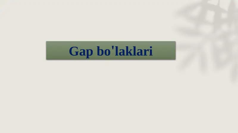 Gap bo'laklari