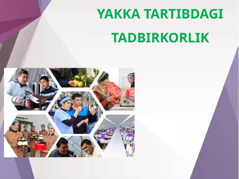 YAKKA TARTIBDAGI TADBIRKORLIK