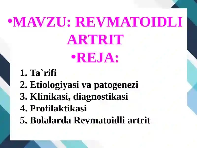 Revmatoidli artrit