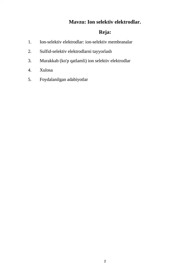 Ion-selektiv elektrodlar