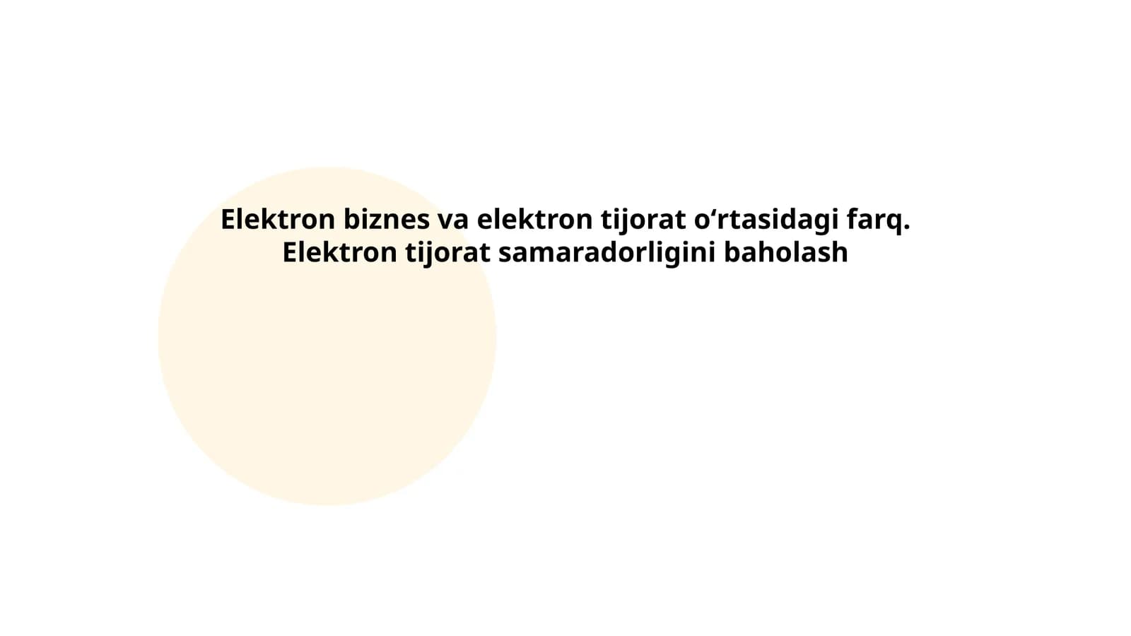 Elektron biznes va elektron tijorat farqi