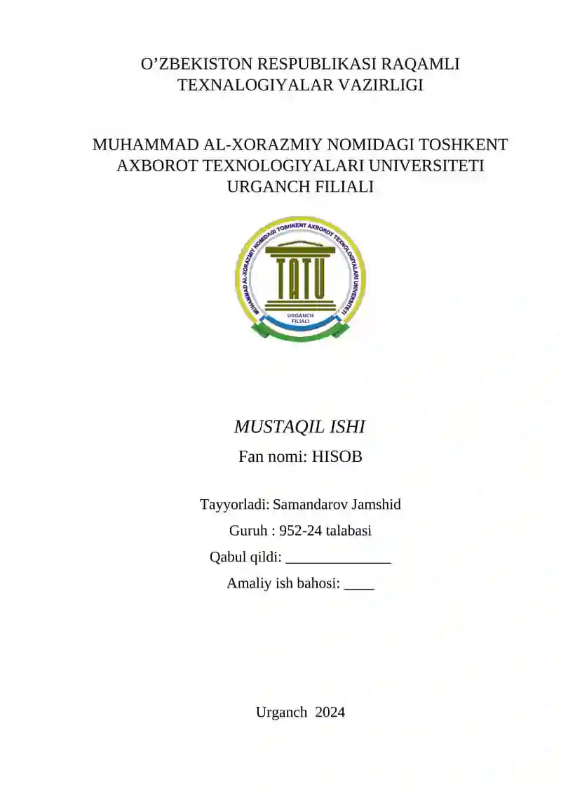 Mashinali o'qitishda funksional qatorlar tatbiqlari