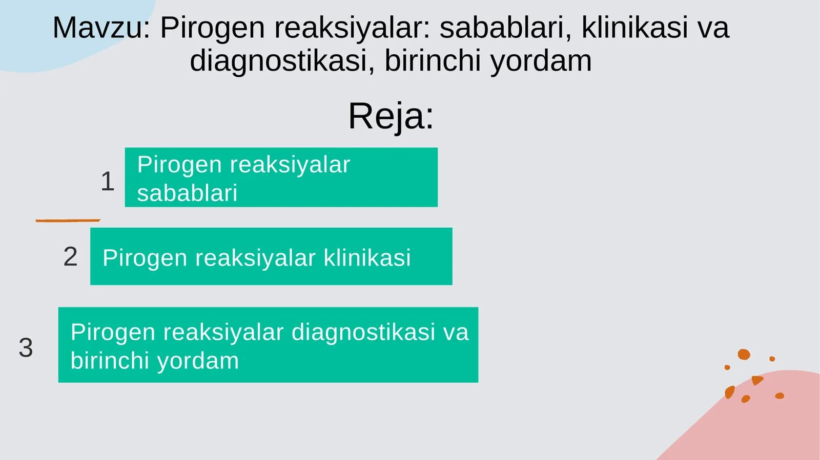 Pirogen reaksiyalar: sabablari, klinikasi va diagnostikasi, birinchi yordam