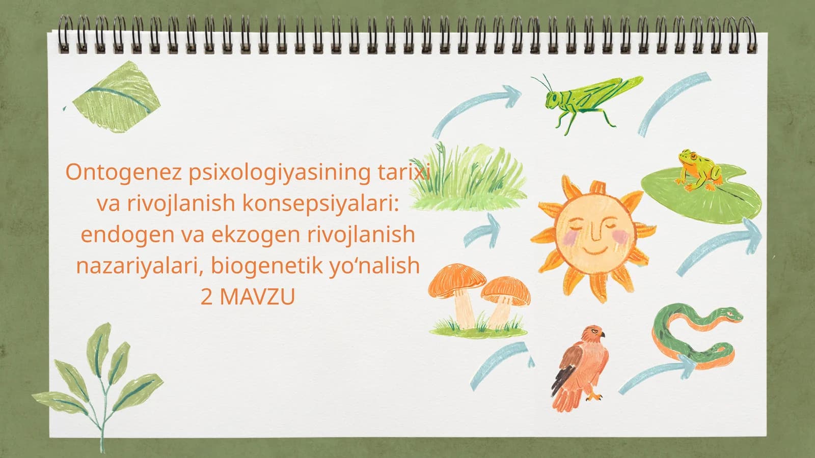 Ontogenez psixologiyasining tarixi va rivojlanish konsepsiyalari: endogen va ekzogen rivojlanish nazariyalari, biogenetik yo‘nalish