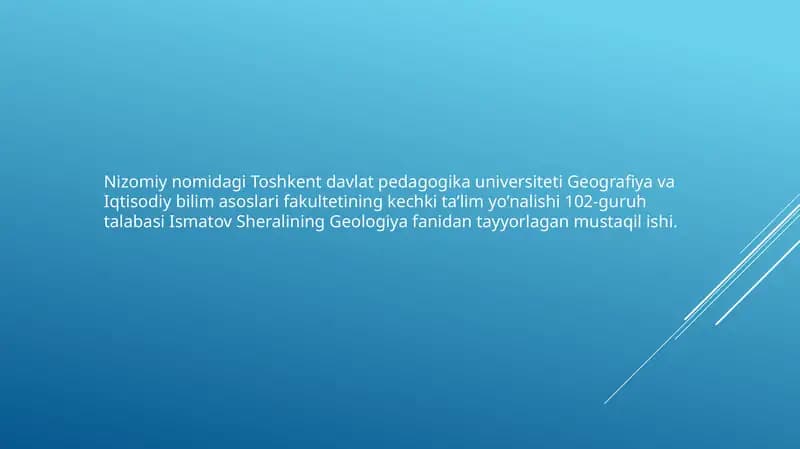 Endoengeologik jarayonlar