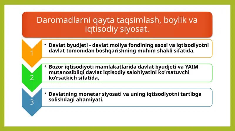 Daromadlarni qayta taqsimlash, boylik va iqtisodiy siyosat