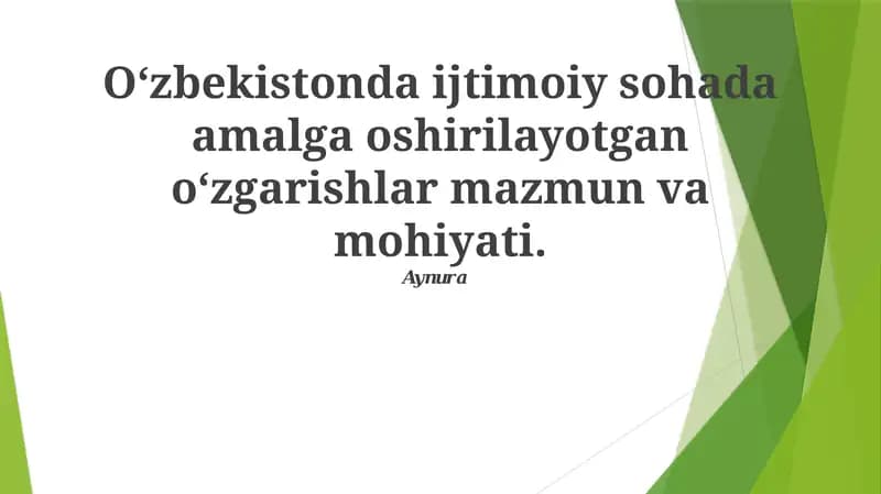 Iqtisodiy Islohotlar va Ish O'rinlari