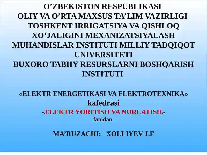 OPTIK NURLARNING FOTOBIOLOGIK TA’SIRLARI